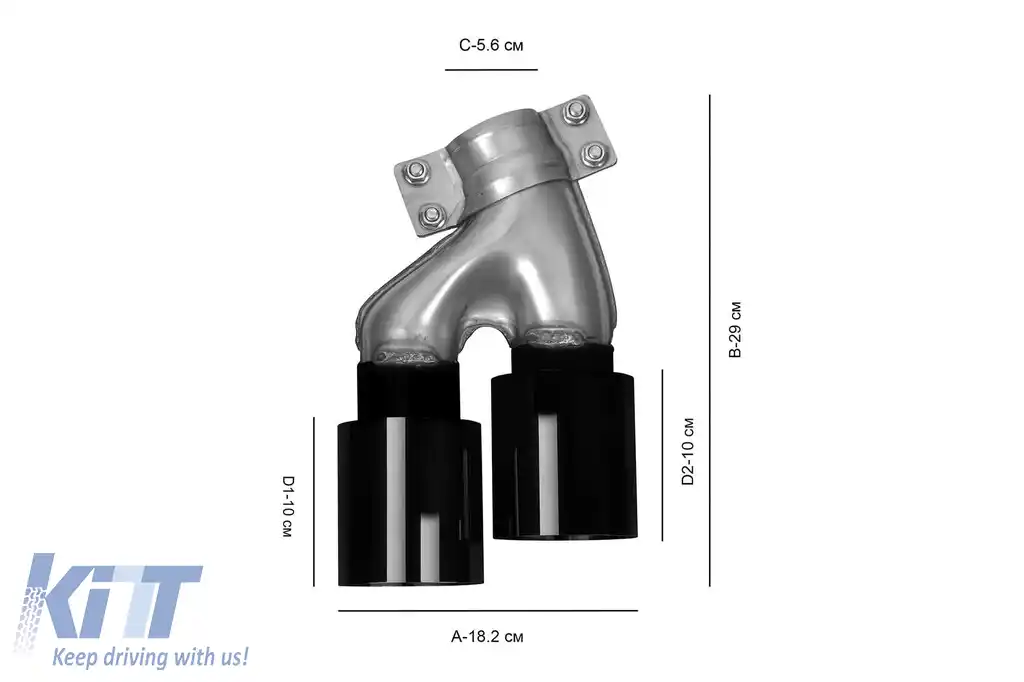 M Performance Design Design accesorii și difuzor cu țevi de eșapament negre M5 potrivite pentru BMW Seria 5 G30 2017-2020-image-6148328