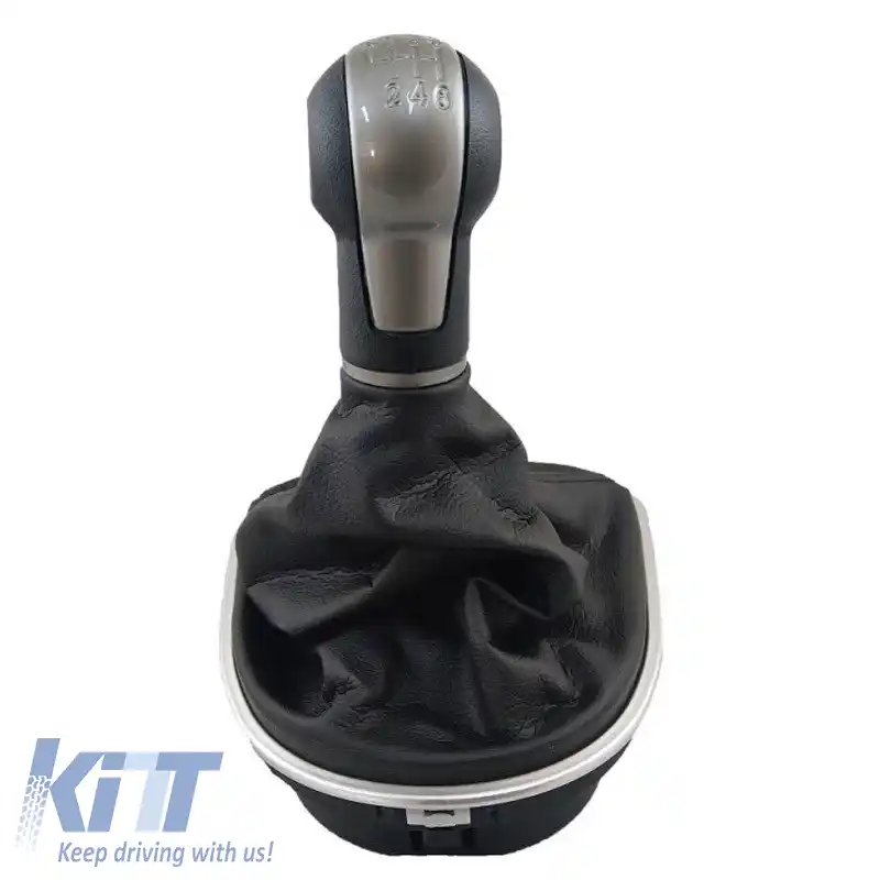 Mâner de schimb cu cotiță Negru/Silver Potrivit pentru Seat Leon 2/Toledo 3 cu 6 viteze GK0342-image-6298406