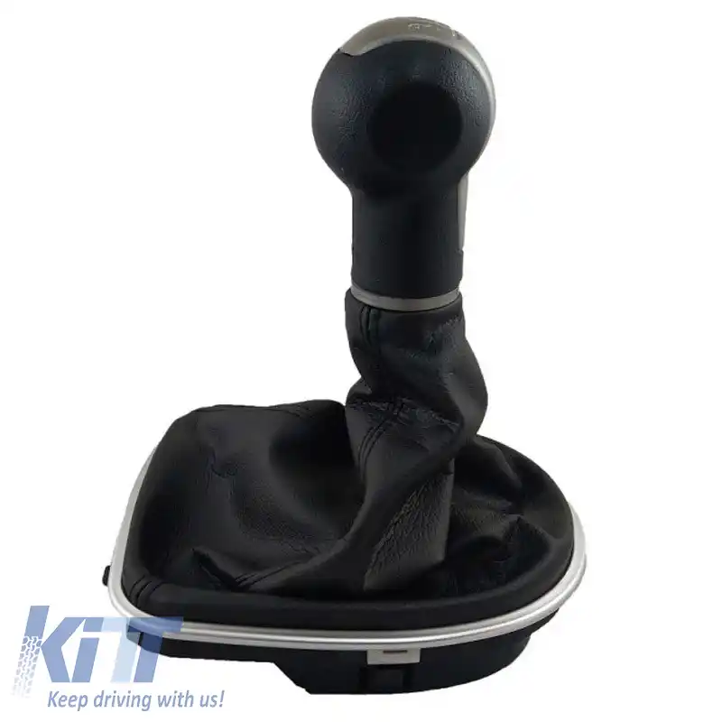 Mâner de schimb cu cotiță Negru/Silver Potrivit pentru Seat Leon 2/Toledo 3 cu 6 viteze GK0342-image-6298407