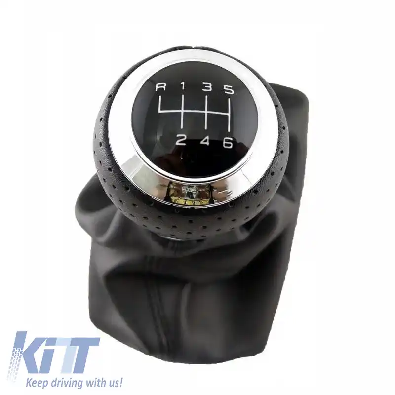 Mâner de schimb cu manșon negru potrivit pentru Audi A4 B6/B7 cu 6 viteze nou-image-6312222