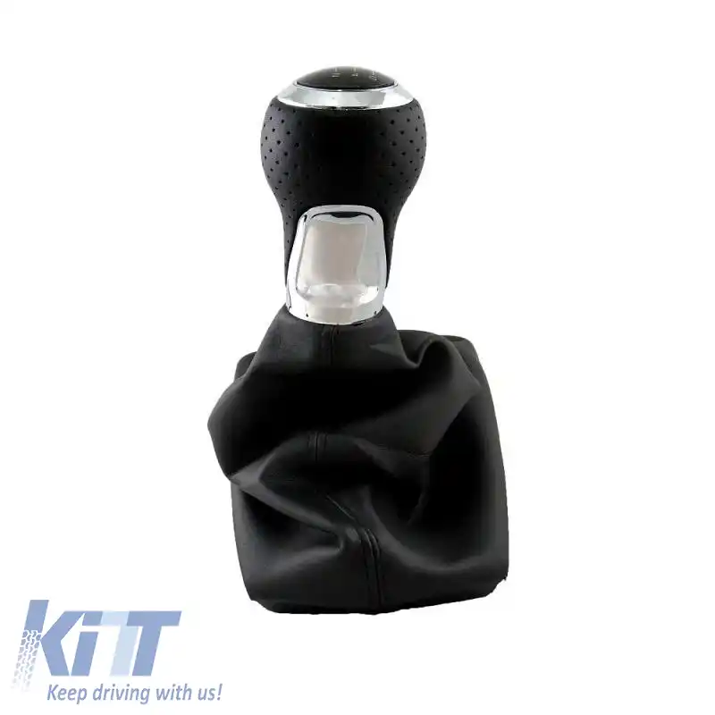 Mâner de schimb cu manșon negru potrivit pentru Audi A4 B6/B7 cu 6 viteze nou-image-6312223