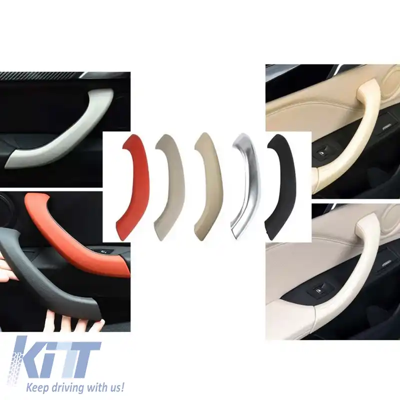 Mâner de ușă (în interiorul mașinii) potrivit pentru Bmw X1 F48 15-22 Ușa din față și din spate stânga exterioară 1 bucată bej închis-image-6313389