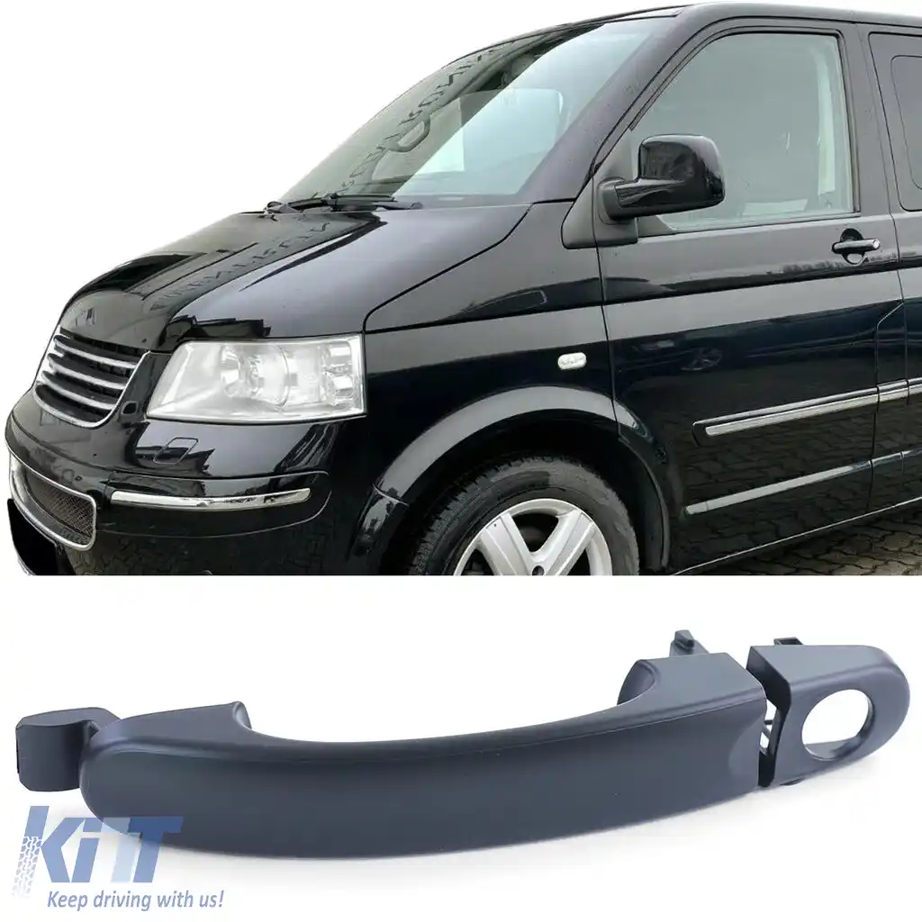 Mâner exterior negru ușă șofer stânga pentru VW Bus T5 03-09