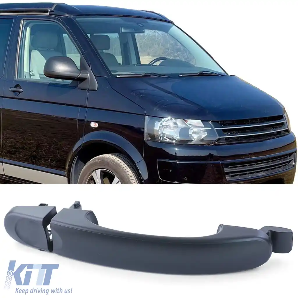 Mâner exterior negru ușă pasager dreapta pentru VW Bus T5 03-09