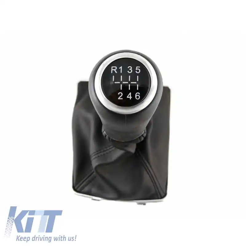 Mâner Schimbător cu Căptușeală Negru/Chrome Potrivit pentru Opel Astra H cu 6 Viteze GK0914-image-6296609