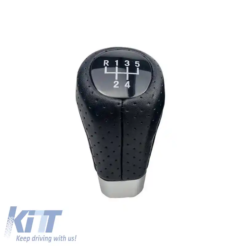 Mâner schimbător de viteze potrivit pentru BMW Negru / Argintiu cu aspect de 5 viteze E90-image-6311404