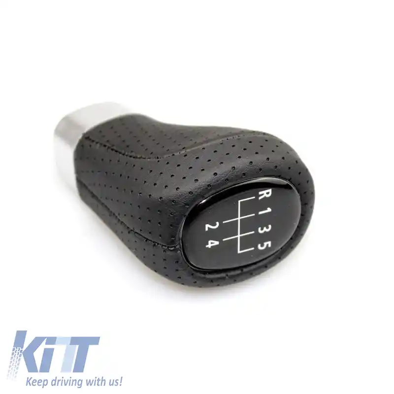 Mâner schimbător de viteze potrivit pentru BMW Negru / Argintiu cu aspect de 5 viteze E90-image-6312279