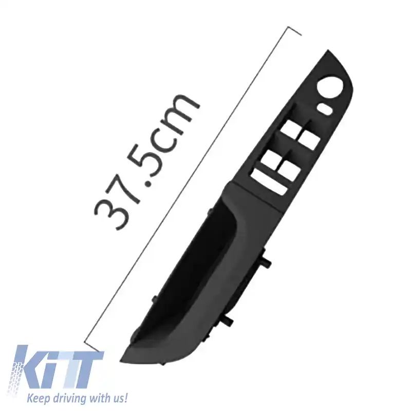 Mâner ușă (în interiorul mașinii) & Panou comutator fereastră potrivit pentru Bmw 3 E90 05-11 Ușa din față stângă (șofer) 37,5cm Negru-image-6304919