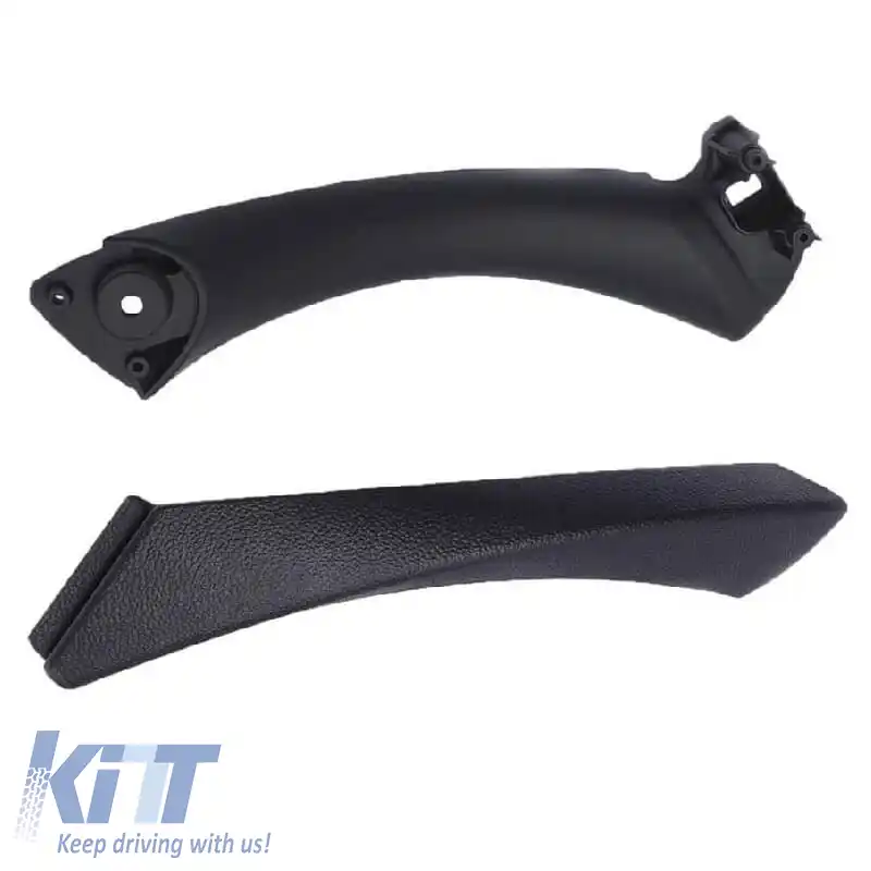 Mâner ușă (în interiorul mașinii) potrivit pentru Bmw 3 E90 05-11 Set uși față dreapta și spate 2 bucăți Negru-image-6297303