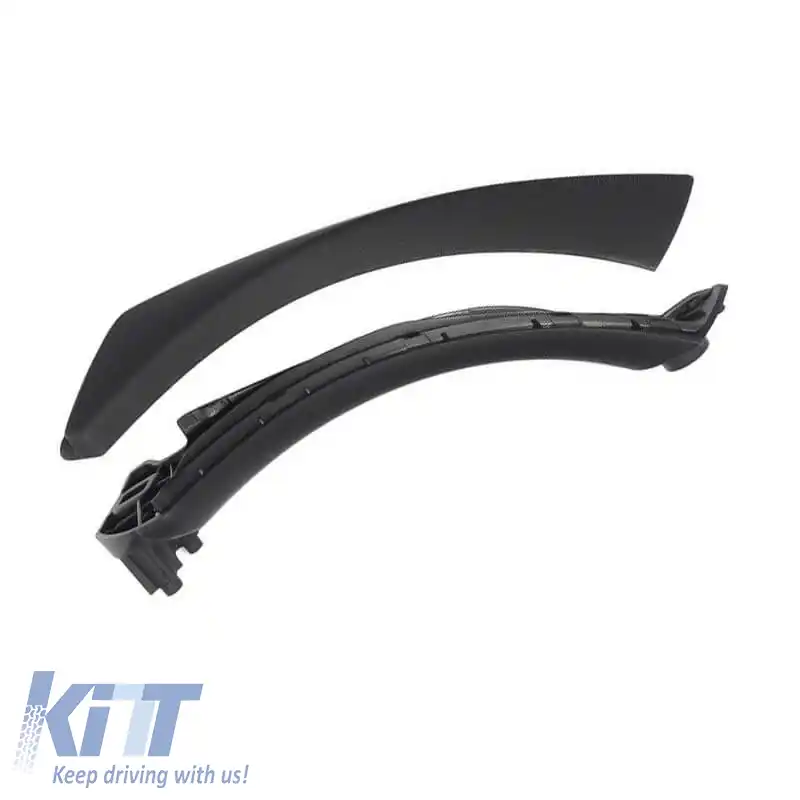 Mâner ușă (în interiorul mașinii) potrivit pentru Bmw 3 E90 05-11 Set uși față dreapta și spate 2 bucăți Negru-image-6297304