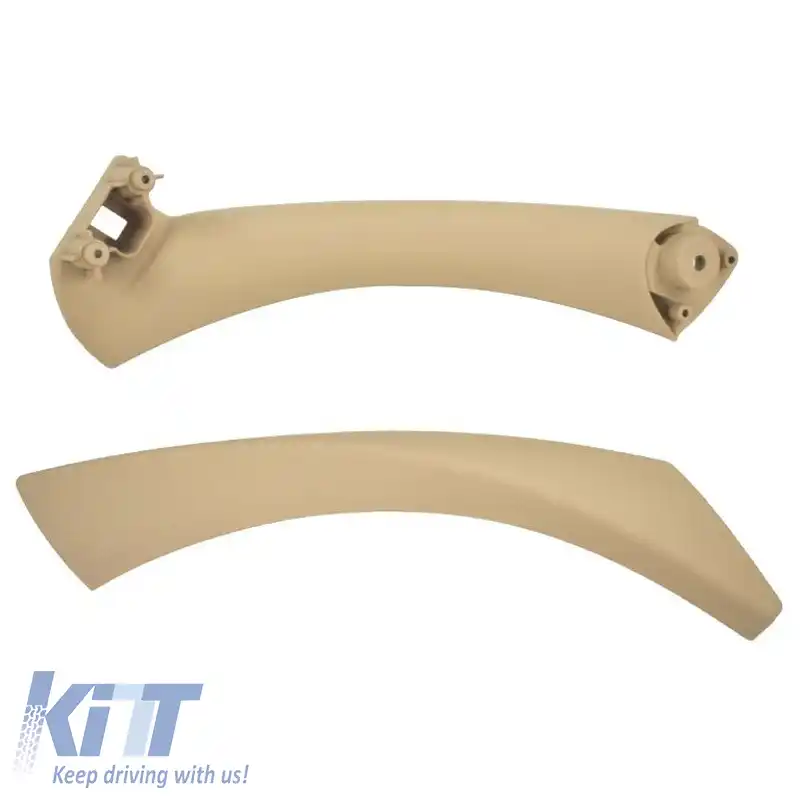 Mâner ușă (în interiorul mașinii) potrivit pentru Bmw 3 E90 05-11 Ușa din spate stânga Set 2 bucăți Bej-image-6297537