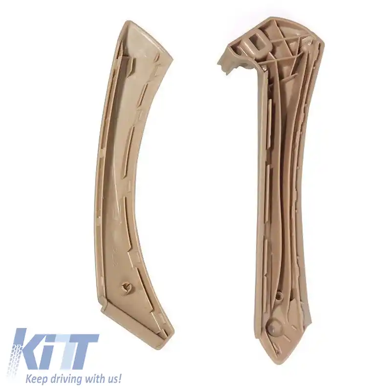 Mâner ușă (în interiorul mașinii) potrivit pentru Bmw 3 E90 05-11 Ușa din spate stânga Set 2 bucăți Bej-image-6297538