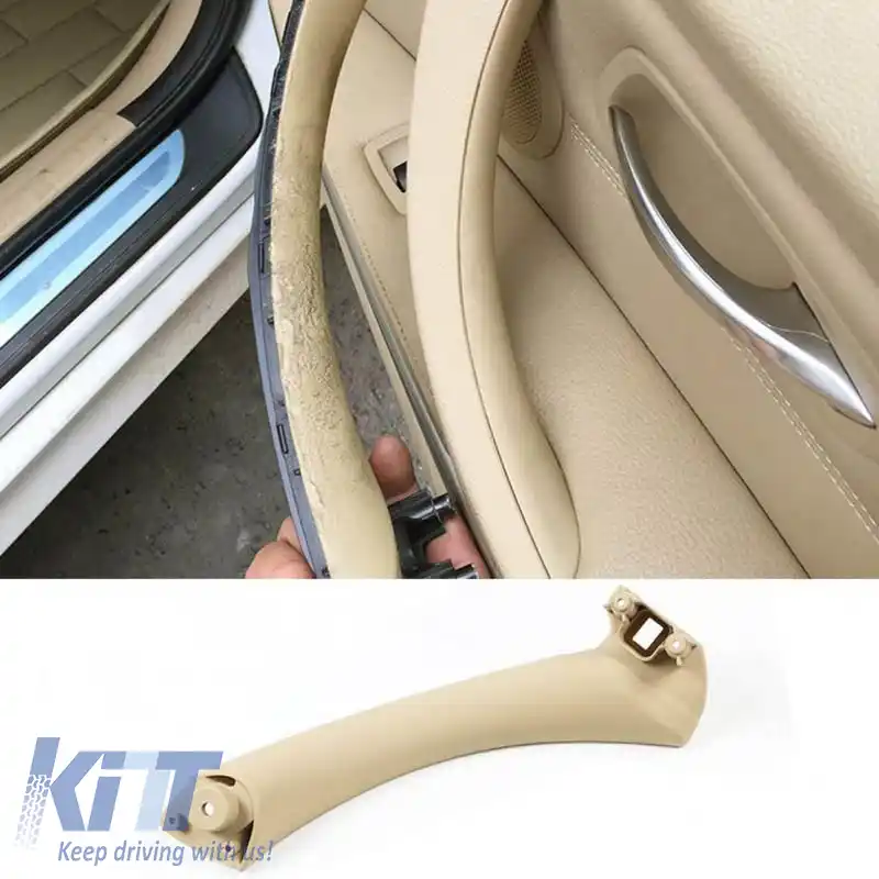 Mâner ușă (în interiorul mașinii) potrivit pentru Bmw 3 E90 05-11 Set uși din față și din spate dreapta 2 piese Bej-image-6297549