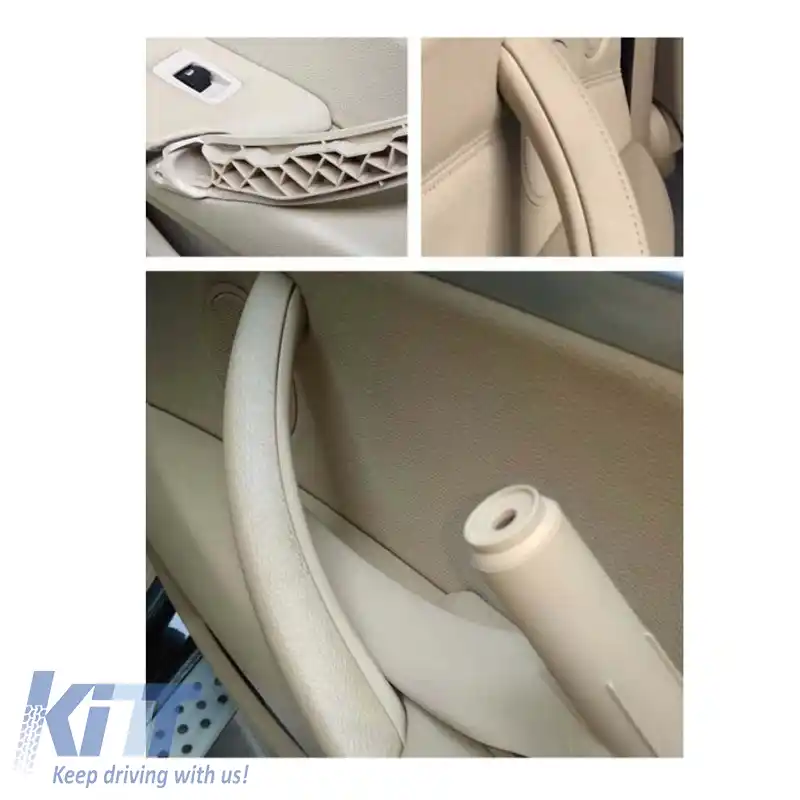 Mâner ușă (în interiorul mașinii) potrivit pentru Bmw X5 E70 07-13 / X6 E71 08-15 Set uși din față și din spate dreapta 2 piese Negru-image-6304943