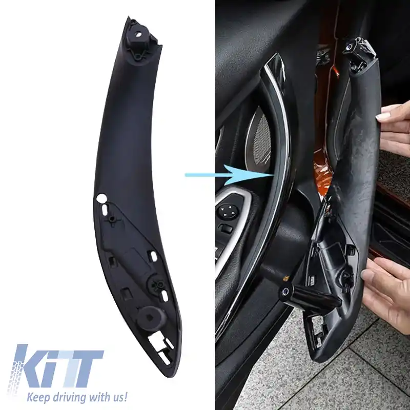 Mâner ușă (în interiorul mașinii) potrivit pentru Bmw 3 F30 / F31 11-18 Ușa din față stânga 1 bucată negru-image-6306343