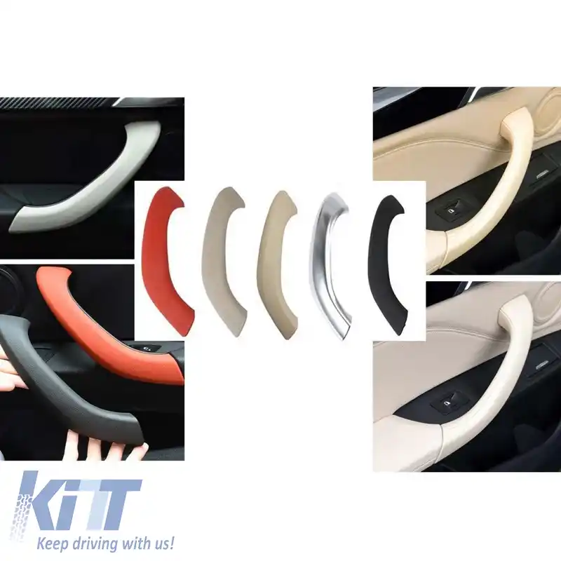 Mâner ușă (în interiorul mașinii) potrivit pentru Bmw X1 F48 15-22 Ușa din față și din spate dreapta exterioară 1 bucată Negru-image-6312438