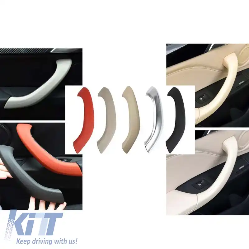 Mâner ușă (în interiorul mașinii) potrivit pentru Bmw X1 F48 15-22 Ușa din față și din spate stânga exterioară 1 bucată Negru-image-6313397