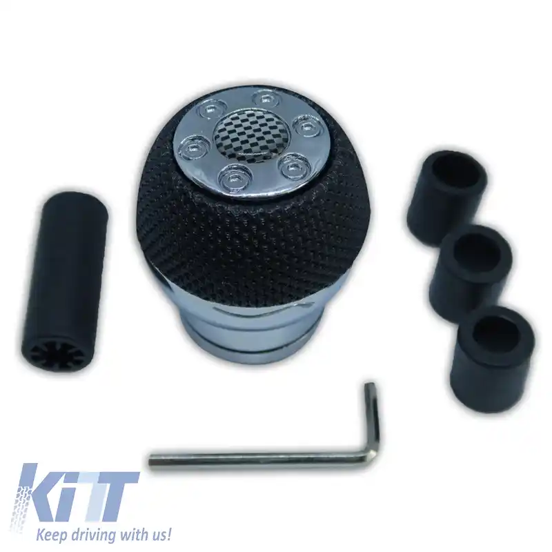 Mânere Schimbător Universal Negru/Chrome Rotund PVC Potrivit pentru Lift Reverse-image-6312366
