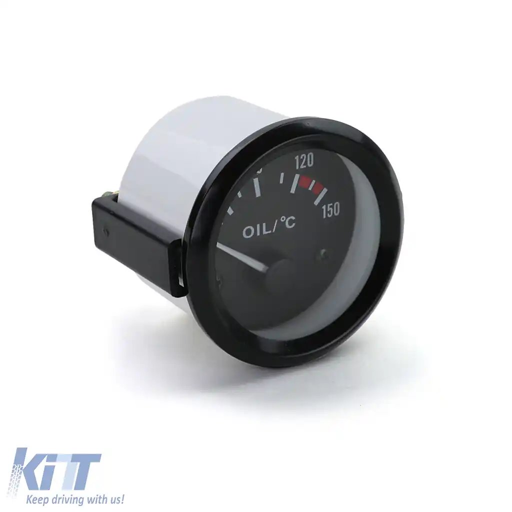 manometru auxiliar de 52mm temperatura ulei youngtimer clasic negru-image-6191934