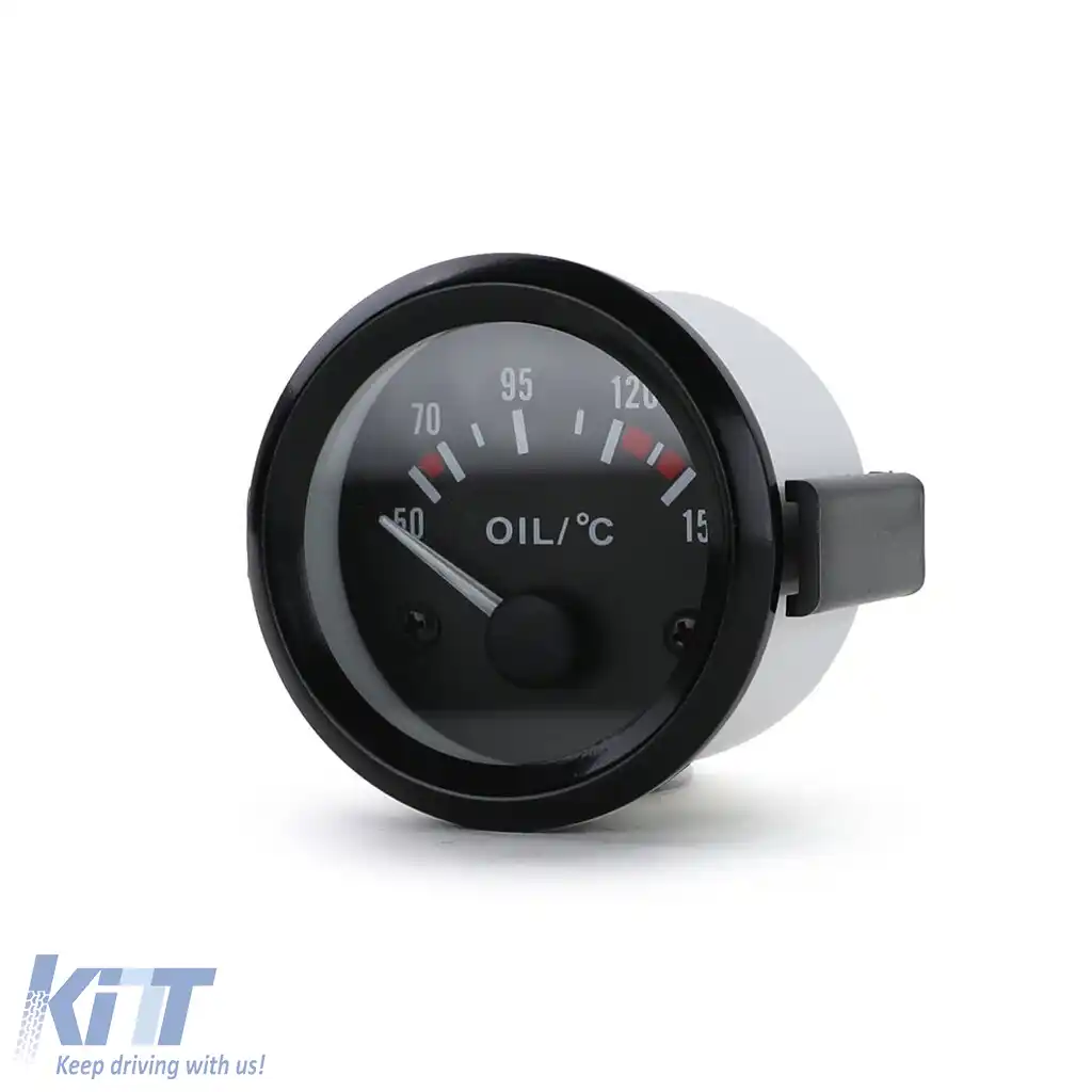manometru auxiliar de 52mm temperatura ulei youngtimer clasic negru-image-6191935