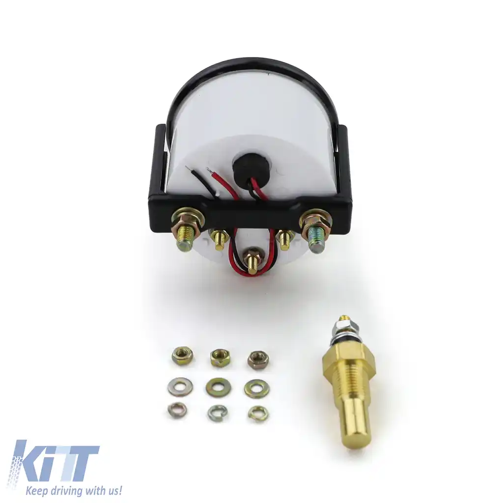 manometru auxiliar de 52mm temperatura ulei youngtimer clasic negru-image-6191938