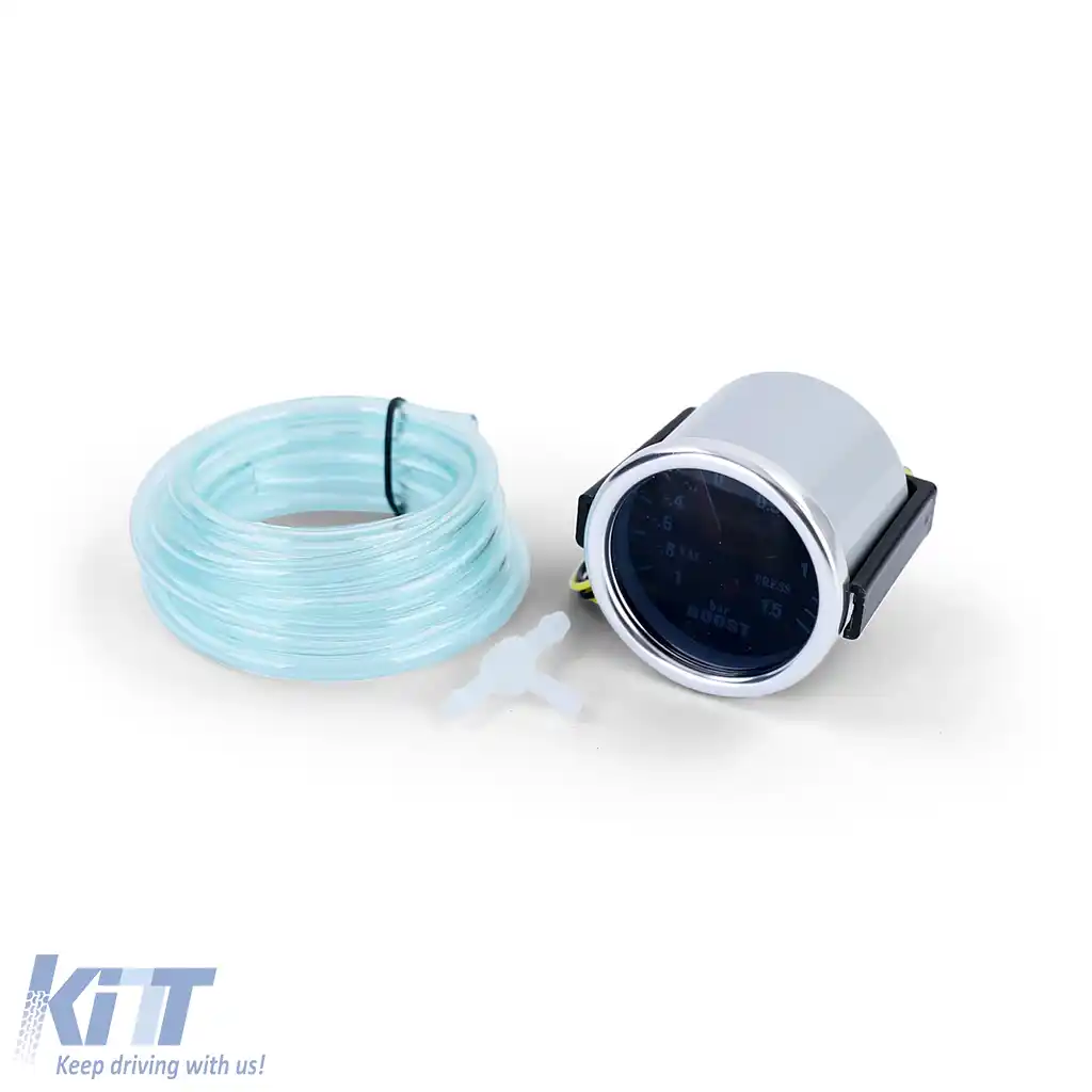 Manometru auxiliar de presiune de boost de 52mm Black Magic pentru instalare iluminat-image-6196473