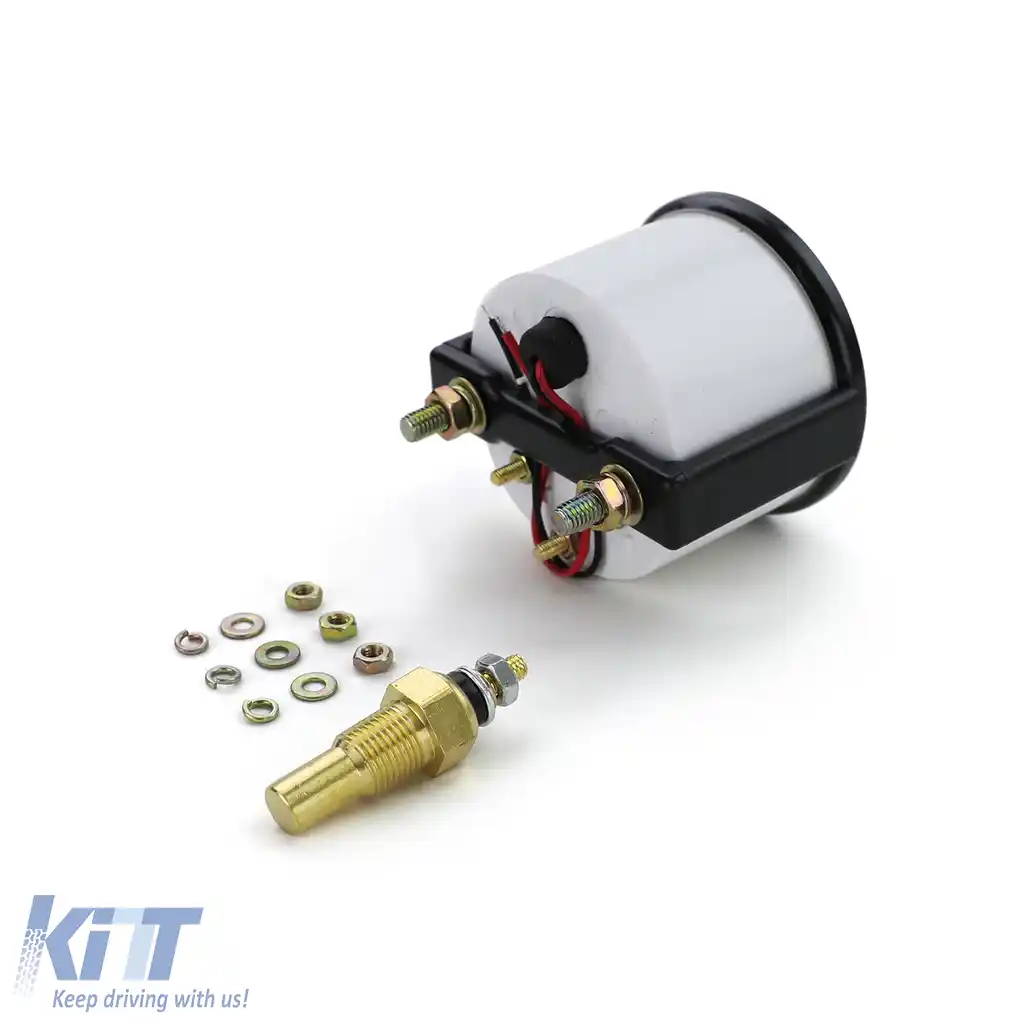 Manometru auxiliar de temperatură a apei 52mm Youngtimer Classic Negru-image-6199102