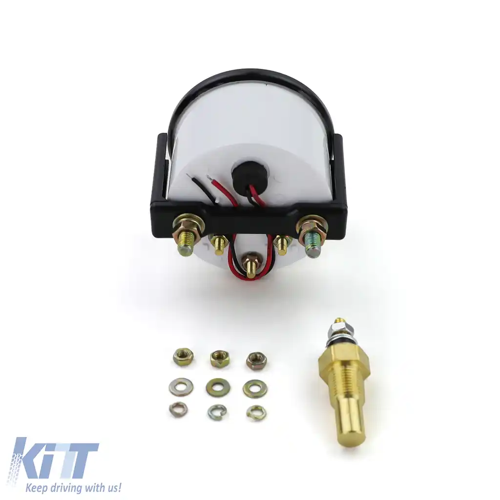 Manometru auxiliar de temperatură a apei 52mm Youngtimer Classic Negru-image-6199103