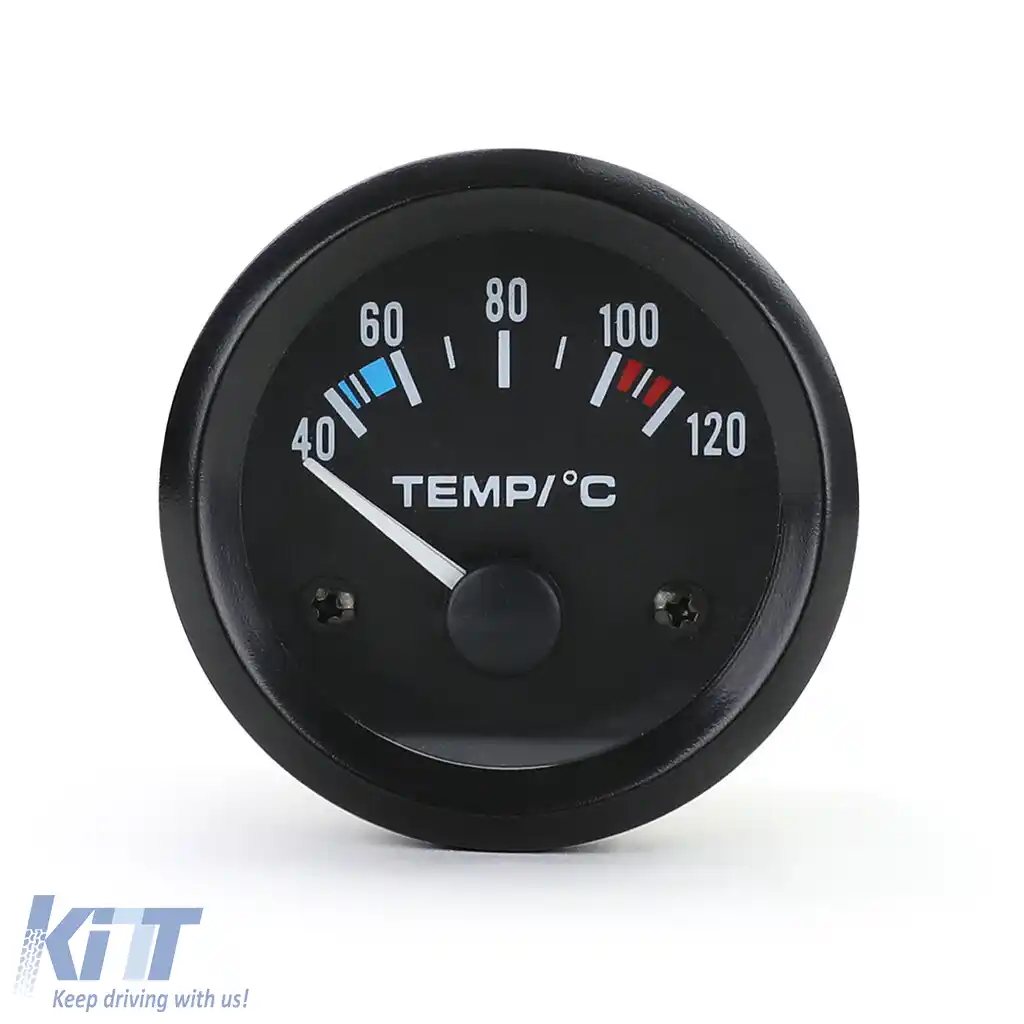 Manometru auxiliar de temperatură a apei 52mm Youngtimer Classic Negru-image-6199104