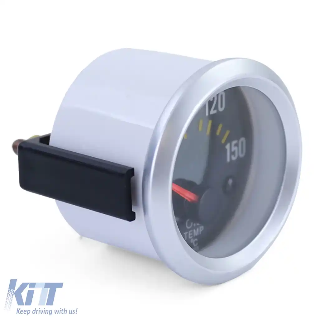 Manometru auxiliar de temperatură a uleiului de 52 mm, aspect carbon, pentru instalare iluminat-image-6191298