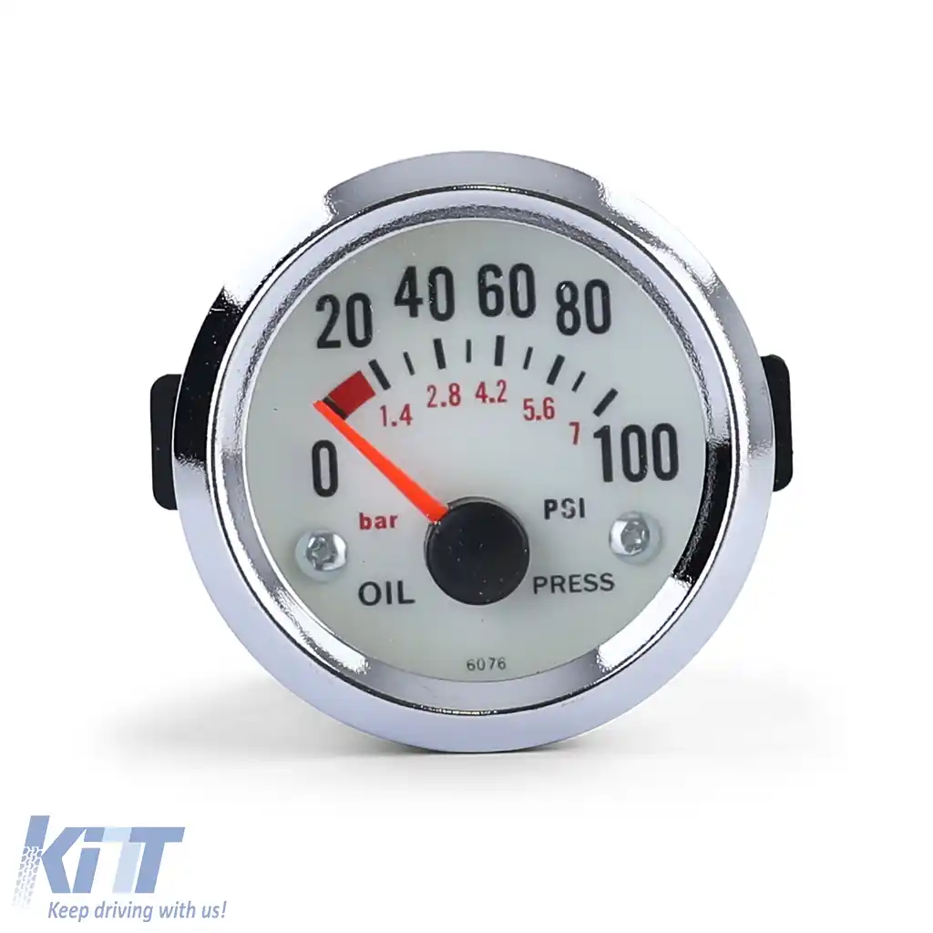 Manometru de presiune a uleiului Instrument de instalare suplimentar Universal 52mm Plasma Albastru Iluminat-image-6195100