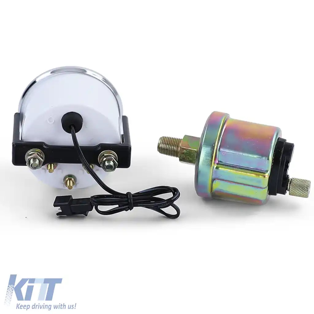 Manometru de presiune a uleiului Instrument de instalare suplimentar Universal 52mm Plasma Albastru Iluminat-image-6195102