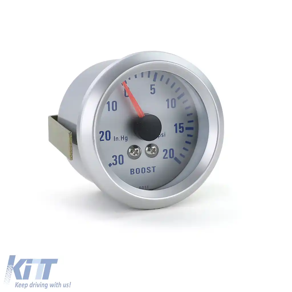 Manometru de presiune de boost instrument de instalare suplimentar universal 52mm aspect aluminiu iluminat-image-6194262