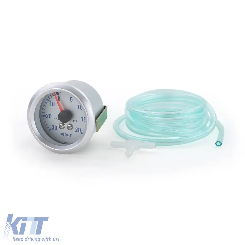 Manometru de presiune de boost instrument de instalare suplimentar universal 52mm aspect aluminiu iluminat-image-6194267