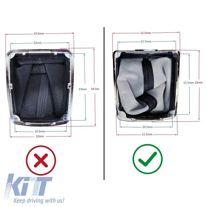 Manșon Schimbător cu Bază din Plastic Potrivit pentru Ford Focus MK2 04-11 Negru / Crom GK1305-image-6305413