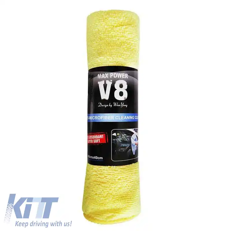 Material Microfibra Potrivit pentru Utilizare Generală V8 Galben / Roz / Albastru 40x40cm 1 Buc-image-6295345