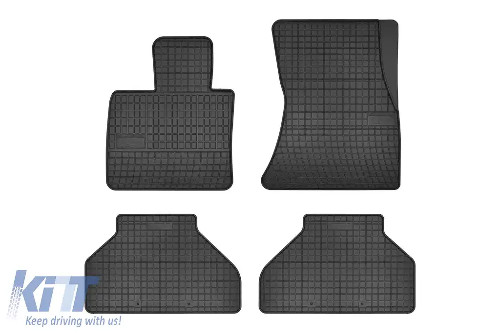 Mats din cauciuc specifice, potrivite pentru BMW X5 E70 2007-2013, set de 4 piese, culoare neagră din seria Frogum El Toro