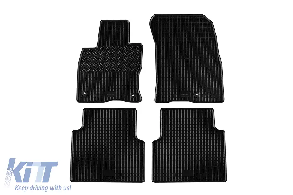 Mats din cauciuc specifice, potrivite pentru Ford Kuga, Kuga Hybrid după 2020, set de 4 piese, culoare neagră