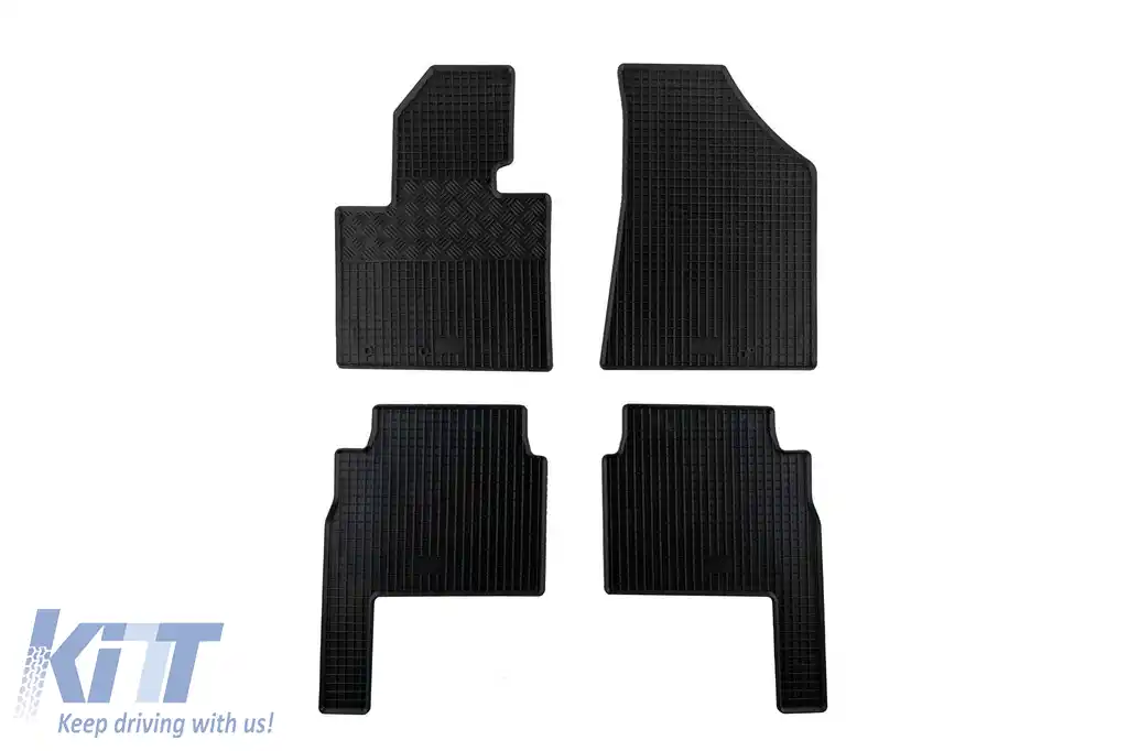 Mats din cauciuc specifice, potrivite pentru Kia Sorento după 2009, 5 locuri, set de 4 piese, culoare neagră