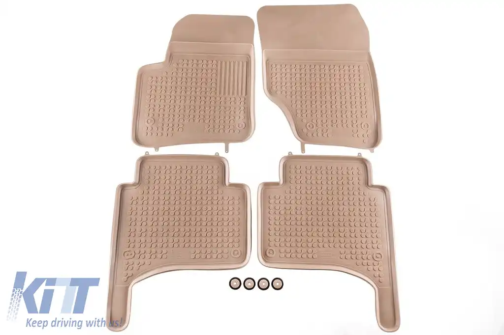 image-28-Mats din cauciuc specifice, potrivite pentru VW Touareg, Porsche Cayenne 2002-2010, set de 4 piese, culoare bej