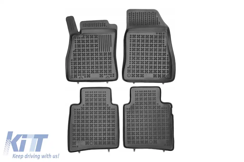 Mats din cauciuc specifice, potrivite pentru Nissan Pulsar după 2014, set de 4 piese, culoare neagră-image-6215994