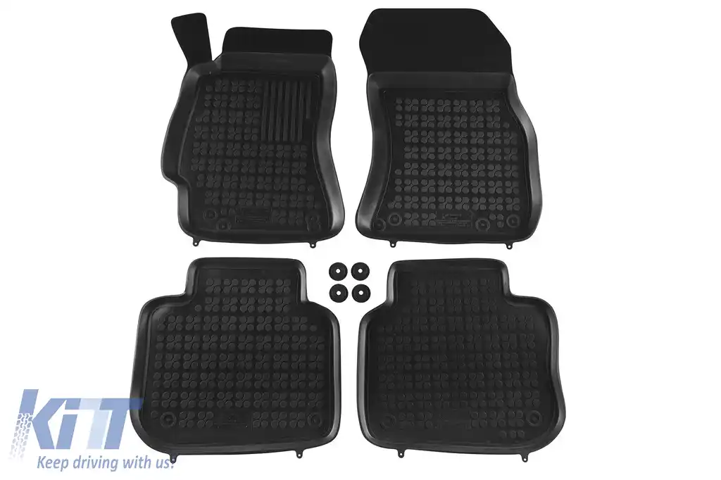 Mats din cauciuc specifice, potrivite pentru Subaru Legacy, Outback 2009-2014, Outback după 2014, set de 4 piese, culoare neagră