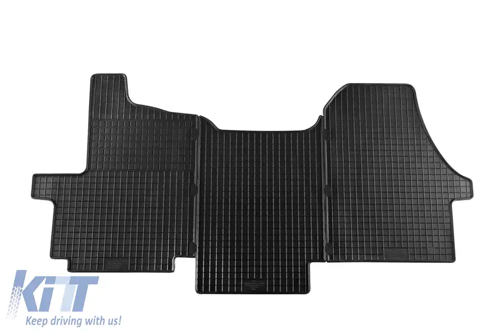 Mats din cauciuc specifice, potrivite pentru Citroen Jumper, Fiat Ducato, Peugeot Boxer după 2006, set de 3 piese, culoare neagră-image-6228967