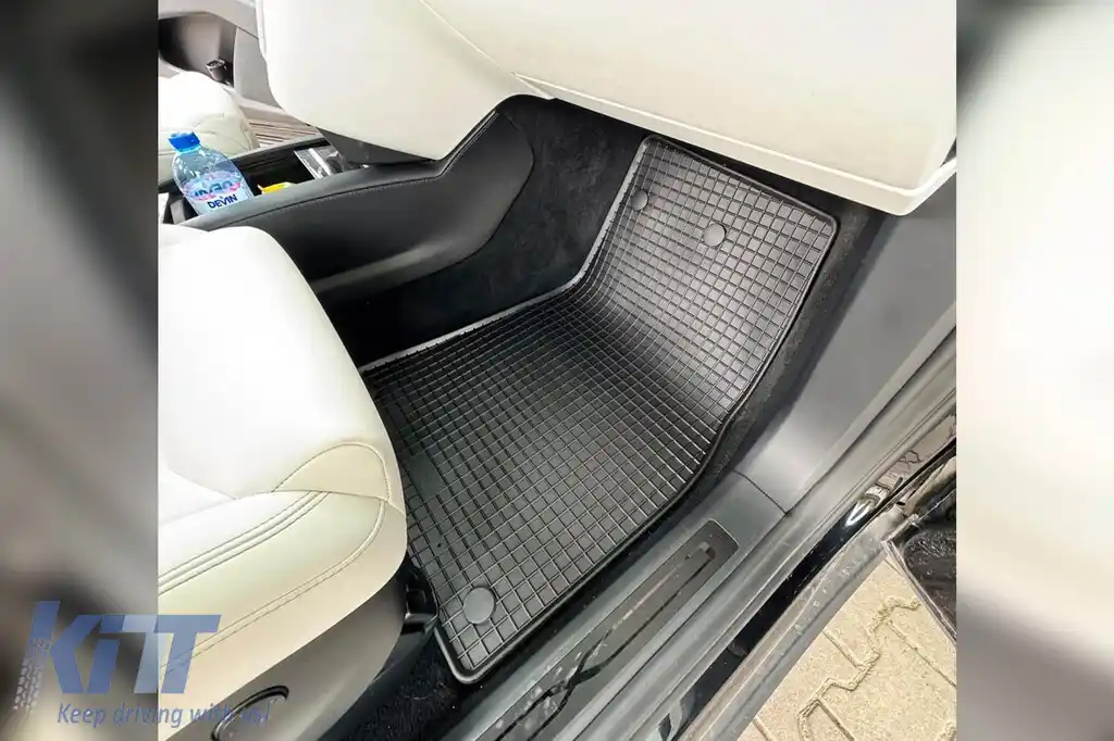 Mats din cauciuc specifice, potrivite pentru Tesla X după 2015, set de 4 piese, culoare neagră-image-6229257