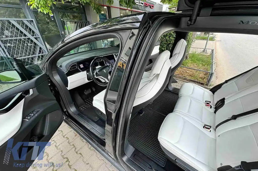 Mats din cauciuc specifice, potrivite pentru Tesla X după 2015, set de 4 piese, culoare neagră-image-6229259