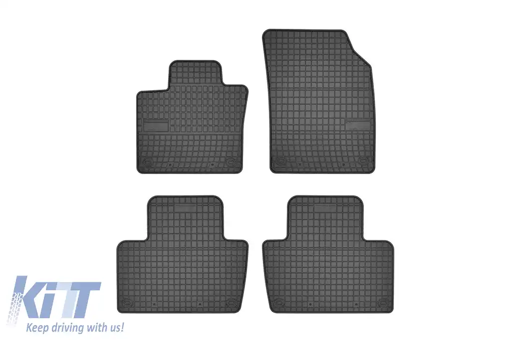 Mats din cauciuc specifice, potrivite pentru Volvo XC90 după 2015, set de 4 piese, culoare neagră