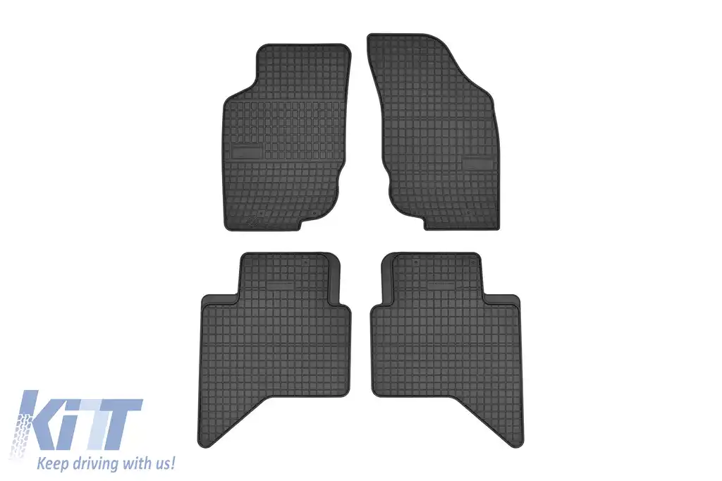 Mats din cauciuc specifice, potrivite pentru Toyota Hilux 2005-2015, set de 4 piese, culoare neagră din seria Frogum El Toro