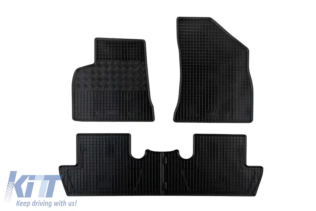Mats din cauciuc specifice, potrivite pentru Peugeot 5008 după 2010, set de 4 piese, culoare neagră