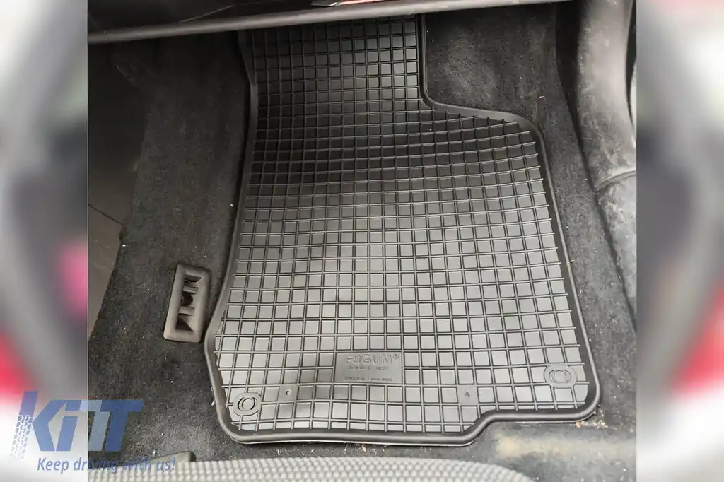 Mats din cauciuc specifice, potrivite pentru Volkswagen Golf 4, Bora 1998-2003, Beetle 1998-2011, Skoda Octavia 1997-2004, Seat Toledo, Leon 1999-2006, set de 4 piese, culoare neagră-image-6249014