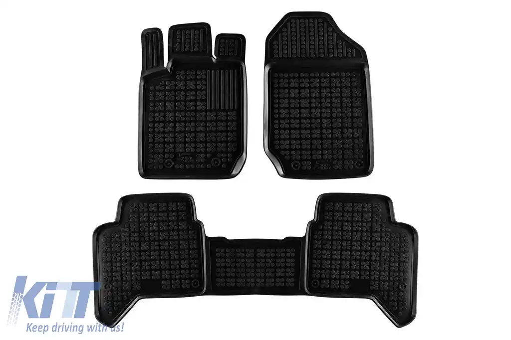 Maturi de cauciuc specifice, potrivite pentru Ford Ranger după 2011, 4 uși, set de 3 piese, culoare neagră